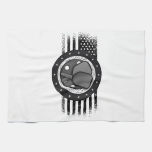Linge De Cuisine Doux Sport de Pickleball Drapeau USA Grunge - Pick