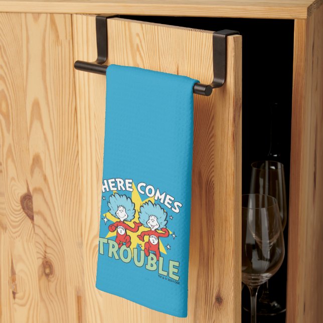 Linge De Cuisine Dr. Seuss | Chose Un Chose Deux Les Ennuis Arriven (Pliage en tiers)