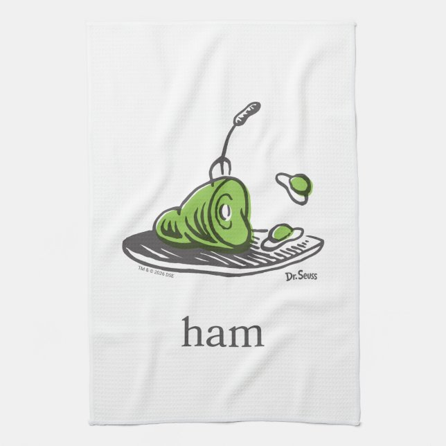 Linge De Cuisine Dr. Seuss | Les Œufs verts au ham (Vertical)