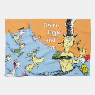Linge De Cuisine Dr. Seuss Les Œufs verts au jambon Scène de l'eau