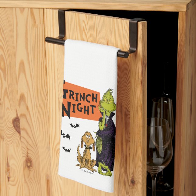 Linge De Cuisine Dr. Seuss | Nuit Grinch Halloween Graphique (Pliage en tiers)