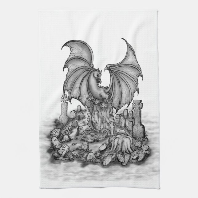 Linge De Cuisine Dragon avec Zombie (Vertical)