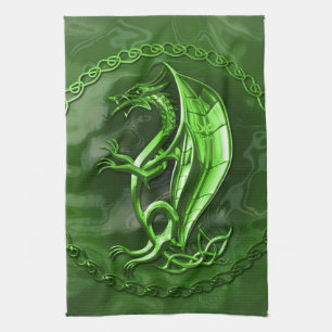 Linge De Cuisine Dragon Celtique Vert