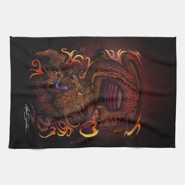 Linge De Cuisine Dragon (conception de signature) (Horizontal)
