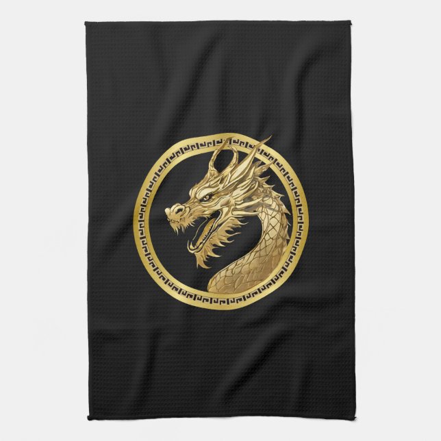 Linge De Cuisine Dragon d'or (Vertical)