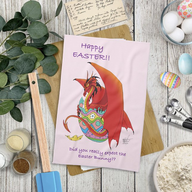 Linge De Cuisine Dragon rouge aux oeufs de Pâques (Créateur téléchargé)
