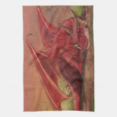 Linge De Cuisine Dragon rouge de sommeil (Vertical)