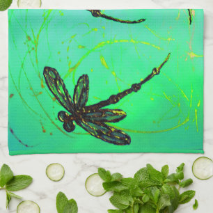 Linge De Cuisine Dragonfly Magnifique turquoise vert tourquoise por
