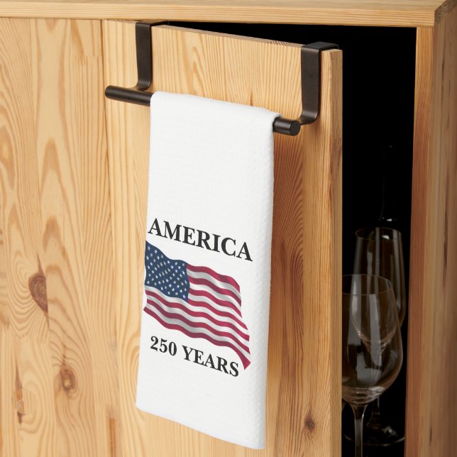 Linge De Cuisine Drapeau 250 ans d'Amérique (Pliage en tiers)