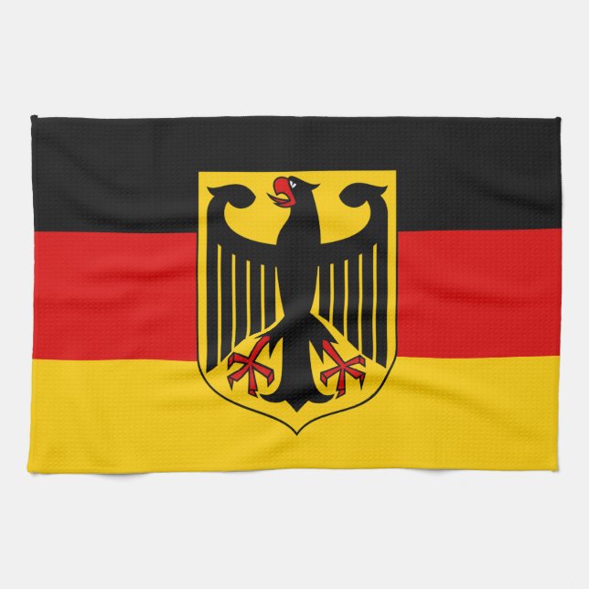 Linge De Cuisine Drapeau allemand & Armoiries, supporters de Deutsc (Horizontal)