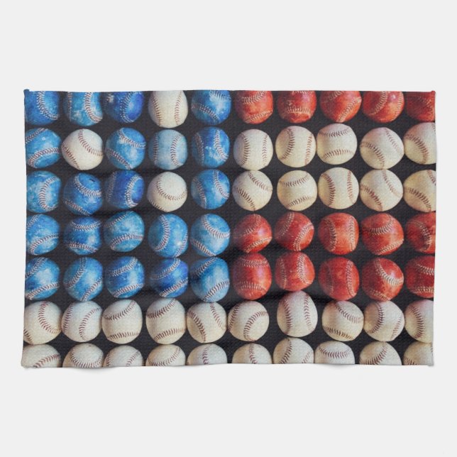 Linge De Cuisine Drapeau américain de baseball (Horizontal)