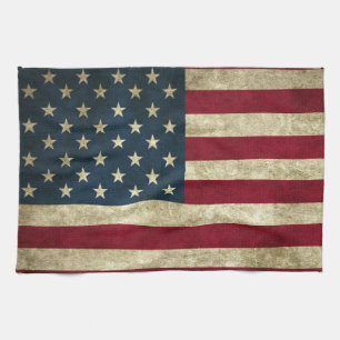 Linge De Cuisine Drapeau américain grunge