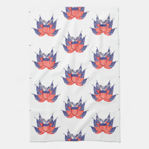 Linge De Cuisine Drapeau américain patriotique vintage, Quatre juil