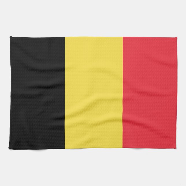 Linge De Cuisine Drapeau belge patriotique (Horizontal)