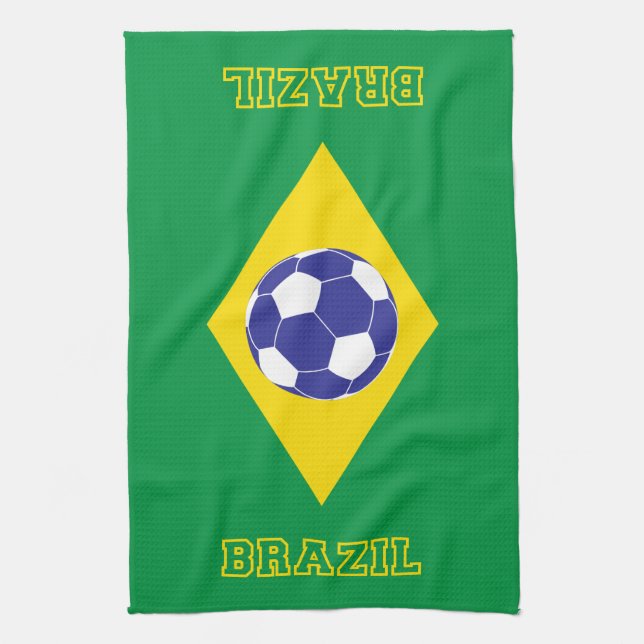 Linge De Cuisine Drapeau brésilien de football (Vertical)