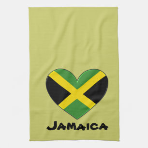 Linge De Cuisine Drapeau cardiaque jamaïcain