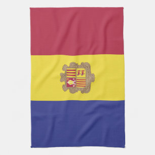 Linge De Cuisine drapeau d'Andorre