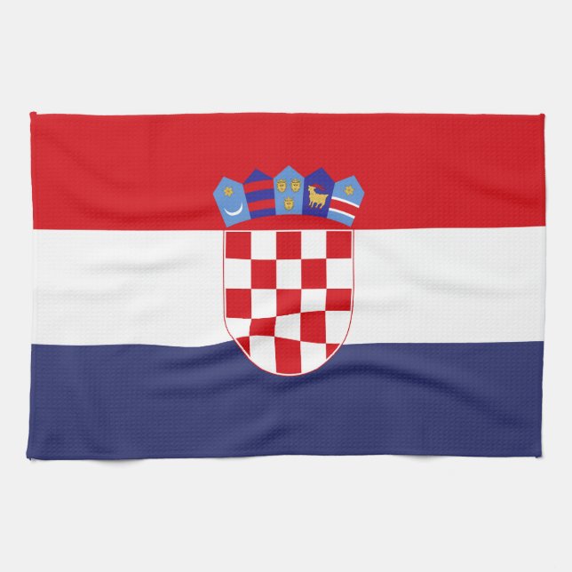 Linge De Cuisine Drapeau de Croatie (Horizontal)