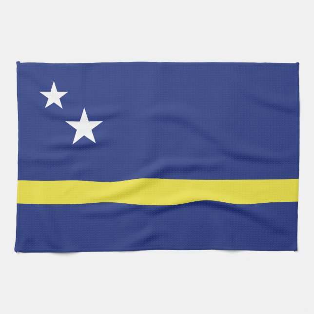 Linge De Cuisine Drapeau de Curaçao (Horizontal)