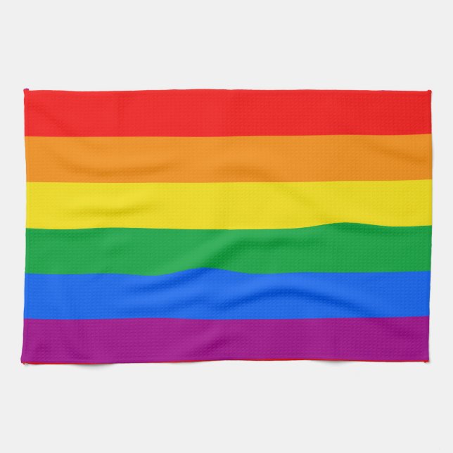 Linge De Cuisine Drapeau de fierté arc-en-ciel LGBTQ+ (Horizontal)