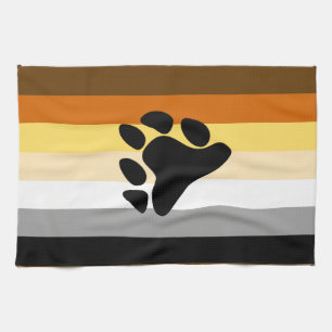 Linge De Cuisine Drapeau de fierté de l'ours avec patte