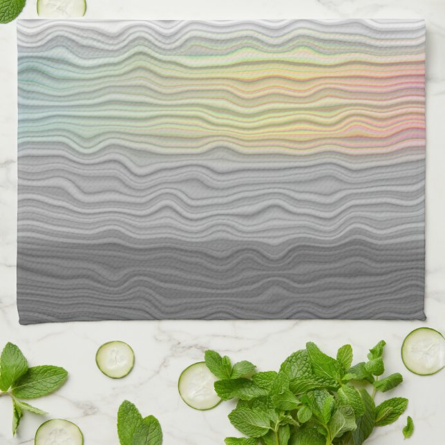 Linge De Cuisine Drapeau de fierté Demifluid Abstrait Groovy Boho T (Plié)