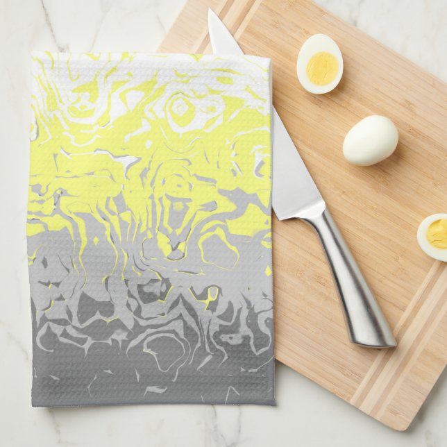 Linge De Cuisine Drapeau de fierté demigenre abstrait ondoyant psyc (Quart Plié)