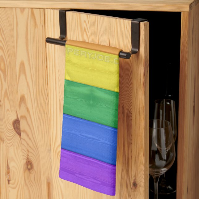 Linge De Cuisine Drapeau de fierté gay inclusif texturé de Slippery (Pliage en tiers)