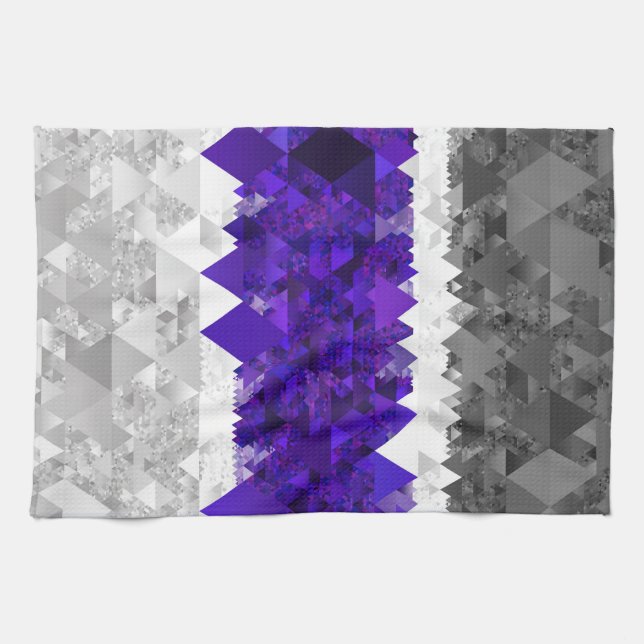 Linge De Cuisine Drapeau de fierté Greygender Boho Géométrique Mod  (Horizontal)