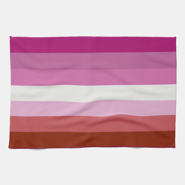 Linge De Cuisine Drapeau de fierté lesbienne (Origine) (Horizontal)