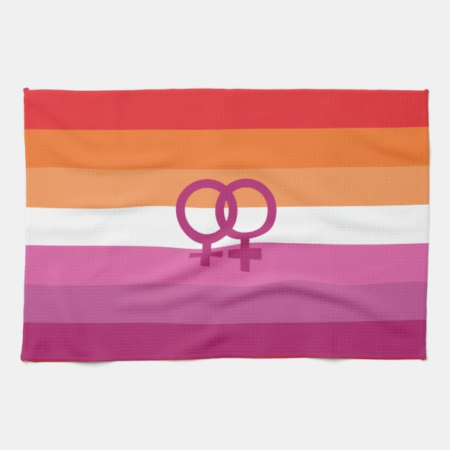 Linge De Cuisine Drapeau de fierté lesbienne WLW (Horizontal)