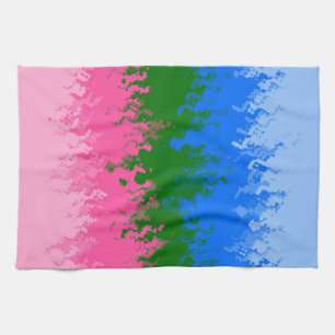 Linge De Cuisine Drapeau de fierté omniromantique abstrait ondulé t