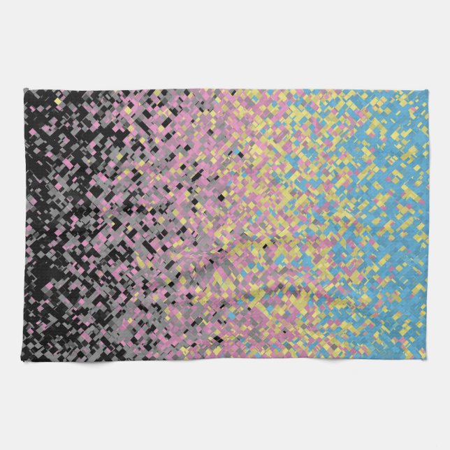 Linge De Cuisine Drapeau de fierté polygender pixelisé funky tripan (Horizontal)