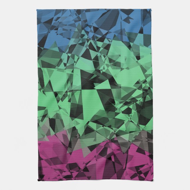 Linge De Cuisine Drapeau de Fierté Polysexuel Groovy Éclectique Rét (Vertical)