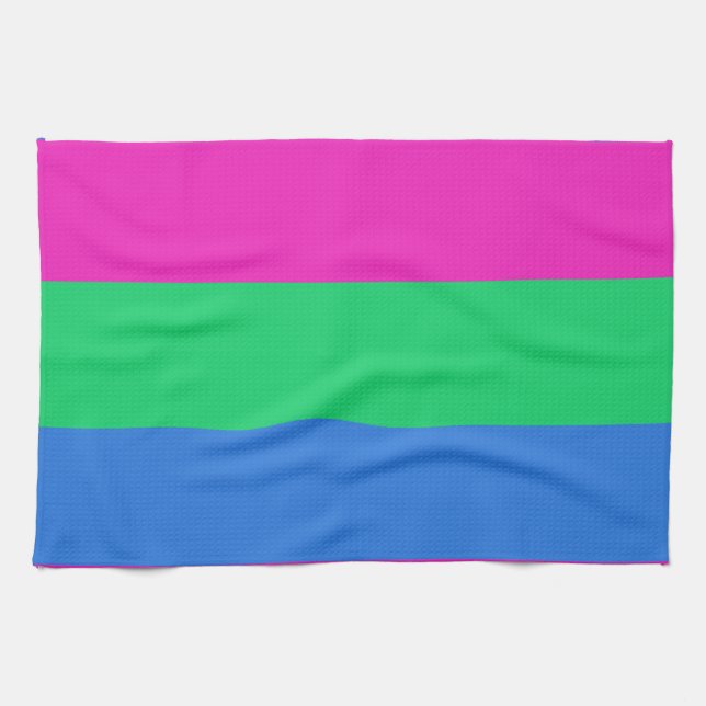 Linge De Cuisine Drapeau de fierté polysexuelle (Horizontal)