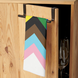 Linge De Cuisine Drapeau de fierté Progress Pride de SlipperyJoe si