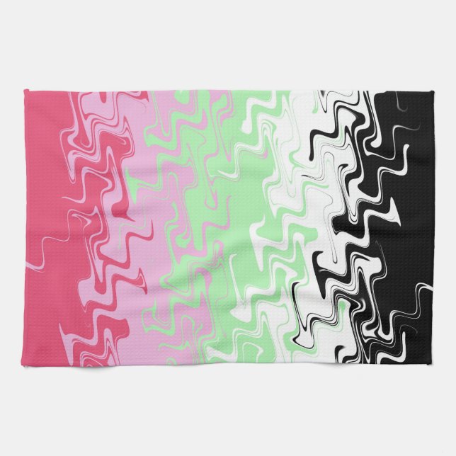 Linge De Cuisine Drapeau de fierté récipromantique abstrait ondoyan (Horizontal)