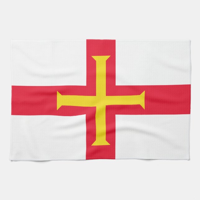 Linge De Cuisine Drapeau de Guernesey (Horizontal)