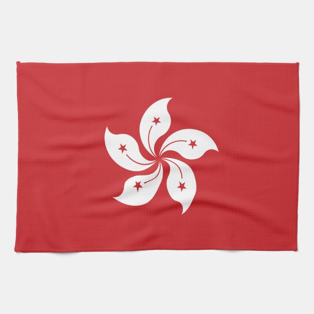 Linge De Cuisine Drapeau de Hong Kong (Horizontal)