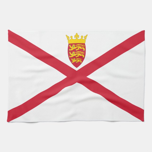 Linge De Cuisine Drapeau de Jersey (Horizontal)