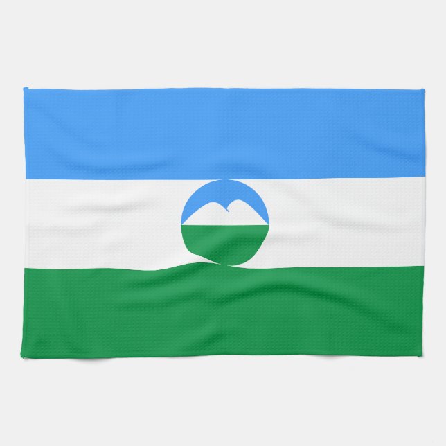 Linge De Cuisine Drapeau de Kabardino-Balkarie (Horizontal)