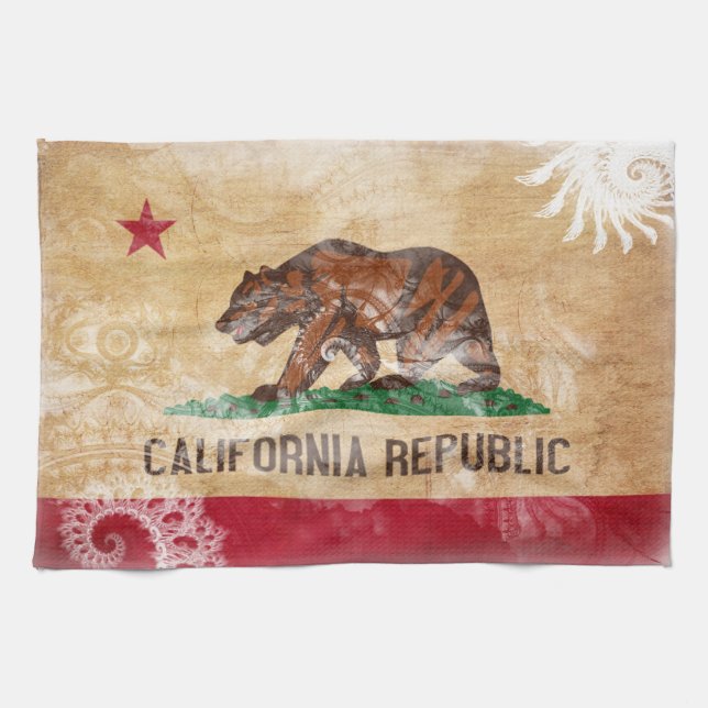 Linge De Cuisine Drapeau de la Californie (Horizontal)