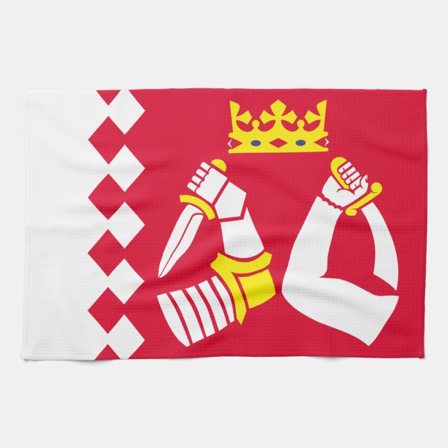 Linge De Cuisine Drapeau de la Carélie du Nord (Horizontal)