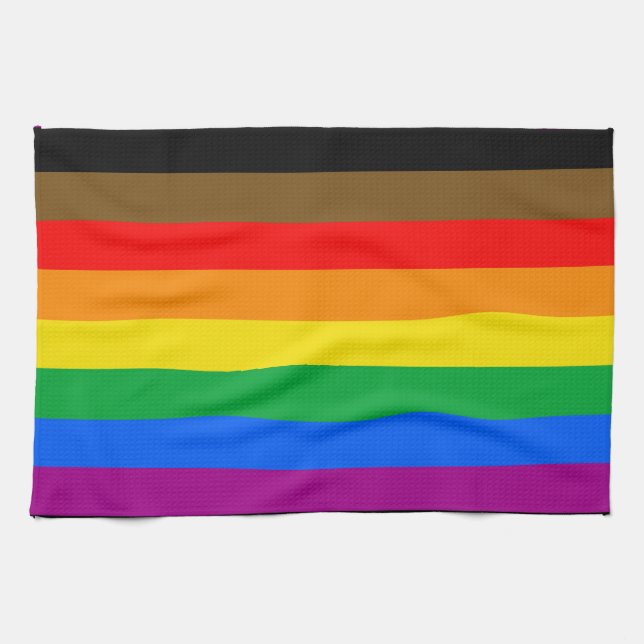 Linge De Cuisine Drapeau de la fierté arc-en-ciel de Philly (Horizontal)
