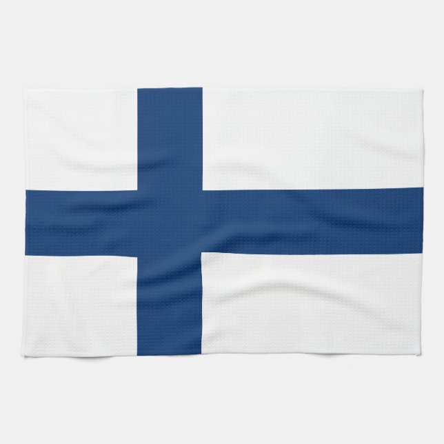 Linge De Cuisine Drapeau de la Finlande (Horizontal)