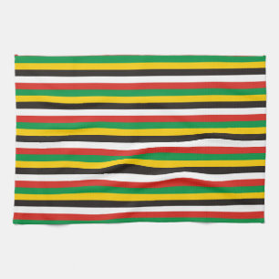 Linge De Cuisine drapeau de la guyana dominica rayures pays ligne m