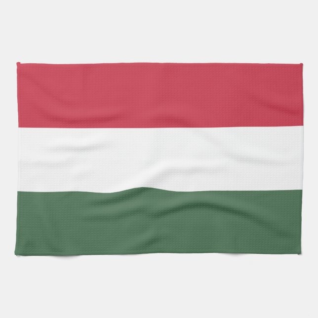Linge De Cuisine drapeau de la Hongrie (Horizontal)
