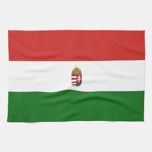 Linge De Cuisine drapeau de la Hongrie (Horizontal)