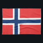 Linge De Cuisine Drapeau de la Norvège<br><div class="desc">Drapeau flagget de la Norvège - du Det de norske - flagg de Norges</div>