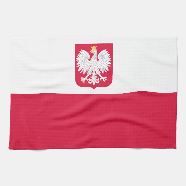 Linge De Cuisine Drapeau de la Pologne (Horizontal)